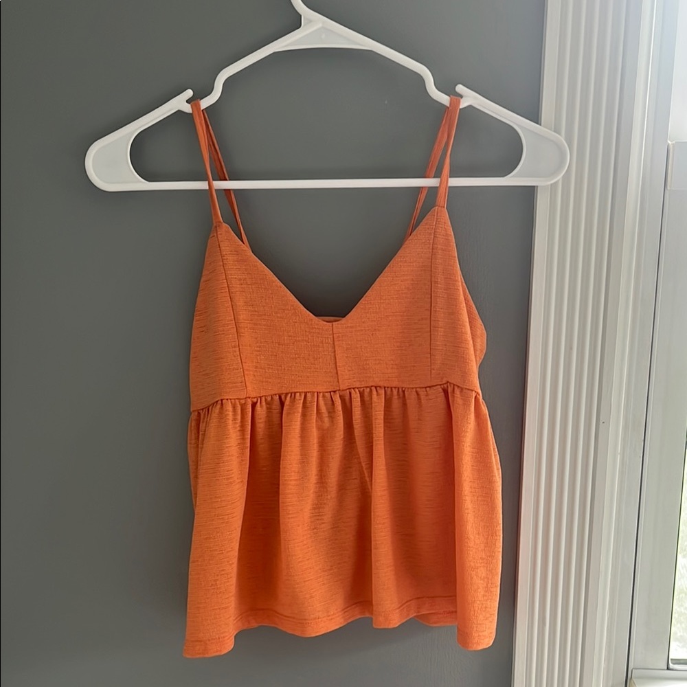 Cotton On Orange Sleeveless Crop Camisole